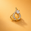 14 Kt Gold Diamond Earring - 0.440 ct