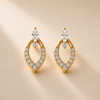14 Kt Gold Diamond Earrings - 0.270 ct
