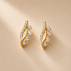 14 Kt Gold Diamond Earrings - 0.23 ct