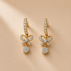 14 Kt Gold Diamond Earrings - 0.600 ct