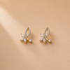 14 Kt Gold Diamond Earrings - 0.570 ct