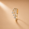 14 Kt Gold Diamond Ring - 0.37 Ct