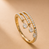 14 Kt Gold Diamond Ring - 0.37 Ct