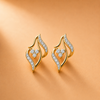 14 Kt Gold Diamond Earring - 0.170 ct