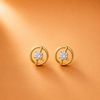 14 Kt Gold Diamond Earring - 0.350 ct